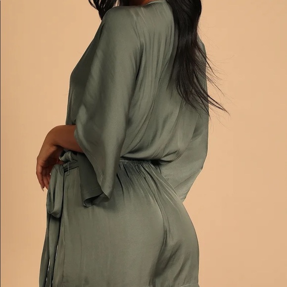 Lulu’s Ain't It Grand Olive Green Romper - Picture 4 of 10